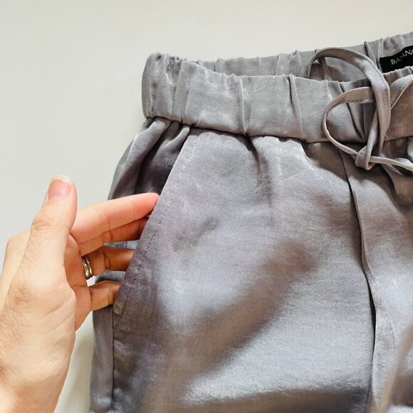 NWT Banana Repubilc Pant Trouser Metallic Satin Soft Pull On Drawstring Small - Picture 2 of 9